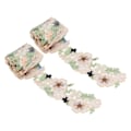 Miniatyrbillede 6 af 8: 2 stk 3D-blomsterblondebesætning 2yd lang 2,6 tommer bred retrostil blomsterdesign Organza blondebeklædning til kjolebæltetøj