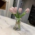 Miniatyrbild 3 av 8: Plisserad glasvas Ljuslyx Hydroponisk vas Vardagsrum Matsalsbord Torkad blomma Vas Blomsterarrangemang Prydnader