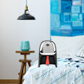 Miniatyrbild 8 av 8: Smart väckarklocka Gentleman utseende Multifunktionell sovrum sängbord dekorationSvart