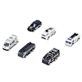 Miniatyrbillede 7 af 8: SWAT-bil sæt 1:64 legering metal bærbare børns pædagogiske legetøj støbt SWAT-bil politi køretøjer model sæt