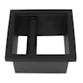 Miniatyrbilde 6 av 8: Kaffegrut Knock Box Firkant Bunnløs Svart Gummi PTFE Stål Rester Boks for Cafe