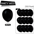 Pikkukuva 4 / 5: 10 tuuman mustat helium-ilmapallot - 100 kappaleen pakkaus