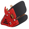 Miniatyrbillede 4 af 8: Bueskydning Finger Tab Kohud Aluminiumlegering Bueskydning Finger Guard Beskytter Skydning Praksis Udstyr til Recurve Jagt Buer Rød og Sort L