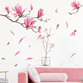 Miniatyrbild 5 av 5: Set med 2, vackra blommiga väggdekaler, vardagsrum, rosa