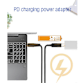Miniatyrbild 1 av 5: USB Typ C PD-kabel DC-strömkontaktomvandlare 5,5X2,5 mm för