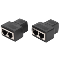 Miniatyrbilde 1 av 8: 2 stk RJ45 Ethernet-splittere 1 til 2-veis Ethernet-svitsjer for ruter TV-boks Videokamera datamaskin