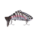 Miniatyrbilde 1 av 8: Flerleddet Swimbait Multi Section Fiskedrag med 2 kroker for Bass Ørret Ferskvann Saltvann1#
