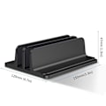 Miniatyrbillede 5 af 5: Dobbelt Vertikal Laptop Stand, Aluminium Legering Holder Sort
