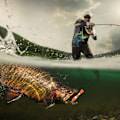 Miniatyrbilde 4 av 8: Trepoppende fiskefelle i tre, stor, kunstig, toppvannssimulering, agn, fiskeutstyr, fluorescerende rød