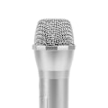 Miniatyrbillede 3 af 7: Realistisk propmikrofon til karaoke danseshows Øv mikrofonprop til karaoke sølv Silver