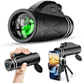 Miniatyrbillede 1 af 5: Højtydende vandtæt HD monokulær kikkert med smartphoneholder og stativ - ideel til boldspil og sightseeing