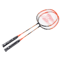 Miniatyrbillede 2 af 8: 1 par badmintonketsjer i carbonlegering - integrerede badmintonketsjere med opbevaringspose til træning og konkurrence