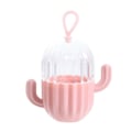 Miniatyrbilde 1 av 8: Sminkesvamp Oppbevaringsboks Beauty Cactus Shape Blender Holder Bærbar Powder Puff Bæreveske for Reise Rosa