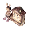Miniatyrbild 7 av 8: Kanin hus kalender söt tecknad trä block hem dekoration kalender för skrivbord kontor