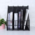 Miniatyrbillede 2 af 8: 4 Slots Metal Magasin Bog Fil Stand Organizer Sorter Lodret Holder Kontor Hjem Skole