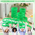 Miniatyrbilde 5 av 5: 100 stk. blanke elastiske silikonarmbånd i ensfarget design, C