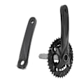 Miniatyrbild 6 av 8: 170mm Mountainbike vevparti cykel vevparti ihålig integrerad vev 104BCD central axel modifierad dubbel skivvev 38T svart