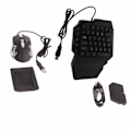 Miniatyrbild 8 av 8: Bärbar Mini Gaming Tangentbord Mus USB RGB Handledsstöd Halv Hand 35 Keys Tangentbord Mus med Converter för Android för IOS