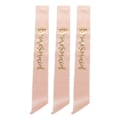 Miniatyrbillede 5 af 8: 3 stk. Brud til at være Sash Pink Dobbeltsidet Satin Stof Elegant Komfortabel Touch Glossy Font Design Bryllup Tilbehør