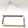 Miniatyrbillede 6 af 8: 2 stk. Metalpungramme Taske Lås Lås Skræddersy DIY Tilbehør Legering L-formet Glat 18,5 cm