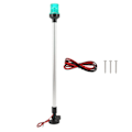 Miniatyrbillede 1 af 8: 22in LED Fold Down Boat Stern Light 360 Degree All Round Navigation Anchor Light with Aluminum Alloy Base for Yacht Ships Green