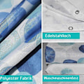 Miniatyrbillede 3 af 5: Bruseforhæng, bruseforhæng polyester, bruseforhæng med øjer og 12 bruseringe, vægtet kant, badeforhæng, hurtigtørrende til badeværelse