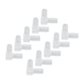 Miniatyrbillede 3 af 8: 10 stk. albueslange modhage plastfitting 90 grader lige modhager ledadapter L form til akvarium 8 mm