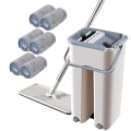 Miniatyrbilde 1 av 8: Flatmopp i mikrofiber med teleskopstang og roterbar mopp for hjemmet