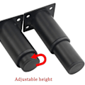 Miniatyrbilde 3 av 5: Justerbare møbelben i metall - Ideell for bord, seng, sofa (8-12 cm, svart)
