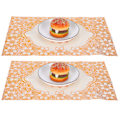 Miniatyrbillede 8 af 8: 2 stk. 30cmx45cm PVC bordskåner Guld bordskåner Kopunderlag Pad Køkken BryllupsdekorationStil 2