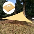 Miniatyrbillede 5 af 8: Udendørs Solskærm Sejl Baldakin Dæk Netto Trekant Form til Patio Have 3*3*3M