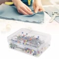 Pikkukuva 6 / 8: 100 kpl 3,2 cm ompeluneuloja Värikkäät lasipallopäiset suorat ompeluneulat ompeluprojekteihin ja DIY-koristeluun
