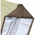 Miniatyrbillede 5 af 5: Beskyttelsesovertræk til Havestol - Foldbar Oxford Presenning til Hængende Foldbar Lænestol, Vindtæt, Støvtæt, med Opbevaringspose, Beige og Brun, 1 Stk
