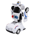 Miniatyrbild 8 av 8: 2 i 1 barn elektrisk RC Racing bil transformerande fordon Robot modell leksak med ljus