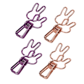 Miniatyrbild 7 av 8: 100 st Bunny Binder Clips ihålig ut stark klämning robust metall söta pappersklämmor för dokument kläder papper