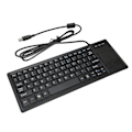 Miniatyrbillede 2 af 8: K 800 tastatur med touchpad kablet ultra tynd mini kompakt touch tastatur med HUB-funktion