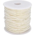 Miniatyrbilde 1 av 5: 3mm 50m Imitert Perleperler Garland String Perleperlerull Strand for DIY Håndverksprosjekt Bryllupsfestdekorasjon (Beige)