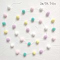 Miniatyrbillede 2 af 5: Uld Filt Kugle Guirlande Mini Pompom Guirlande Væg Filt Kugle Guirlander Til Vægge, Juletræs Smykker, Soveværelser, Fødselsdage, 30 Kugler (Farve)