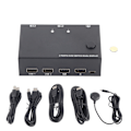 Miniatyrbillede 1 af 8: 2-ports KVM-switch med dobbelt HD Multimedia Interface 4K 30Hz til 2 computere, del USB-tastatur, mus og skærm, KVM-konverter