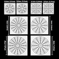 Pikkukuva 4 / 5: Uudelleenkäytettävät Mandala-pistemaalausmallit - 8 kpl Mylar-sapluunoita