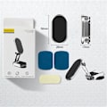 Miniatyrbild 3 av 5: Magnetisk Vikbar Telefonhållare 360° Rotationsbas Justerbar Höjd Bilnavigationsställ för Instrumentbräda Vindruta