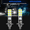 Miniatyrbilde 5 av 5: 4 stk. H1 6000K Super Hvite 80W LED-frontlyspærer Kit Tåkelys Kjørelys-B13