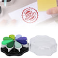 Miniatyrbilde 8 av 8: Petal Inkpad 8 farger vannbasert DIY håndstempelpute Sterk dekning for vanlig papir (1014 Quiet )