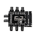 Pikkukuva 1 / 5: Pc Ide Molex 1 - 8-suuntainen jakaja jäähdytystuulettimen keskitin 3-nastainen 12 V virtapistokesovitin