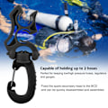 Miniatyrbillede 7 af 8: Scuba Diving Dobbelt BCD slangeholder Clip Regulator Holder Spænde krog til snorkling (sort)