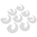 Miniatyrbillede 6 af 8: 8 stk Silikone Måneform DIY Craft Making Moon Rabbit Cat Pendant Silikone Form