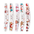 Pikkukuva 1 / 8: 5 kpl Jouluinen kynsiviila Nail Art Multi Grit Nail Buffer Block Manikyyriviilat Geelilakanpoistoaine Kynsienhoitotyökalu