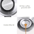 Pikkukuva 5 / 5: Uudelleenkäytettävä ruostumattomasta teräksestä valmistettu kahvinsuodattimen pidike Delonghi-espressokeittimiin Ec0680, Ec0 - 51 mm:n pohjaton kahvinsuodatin