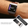 Miniatyrbillede 2 af 8: Silikone Sportarmbånd Udskiftning til Fitbit ionic Farve Rem Beige og Sort