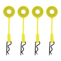 Miniatyrbilde 5 av 8: 4 STK RC Body Clips Pins RC Car Shell Body Fixed Clips Holder Silikon Metall Universal for 1/10 modell CarYellow